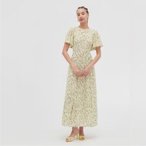 Hill House Home Dominique Dress XXS Basketseave Vine Yellow